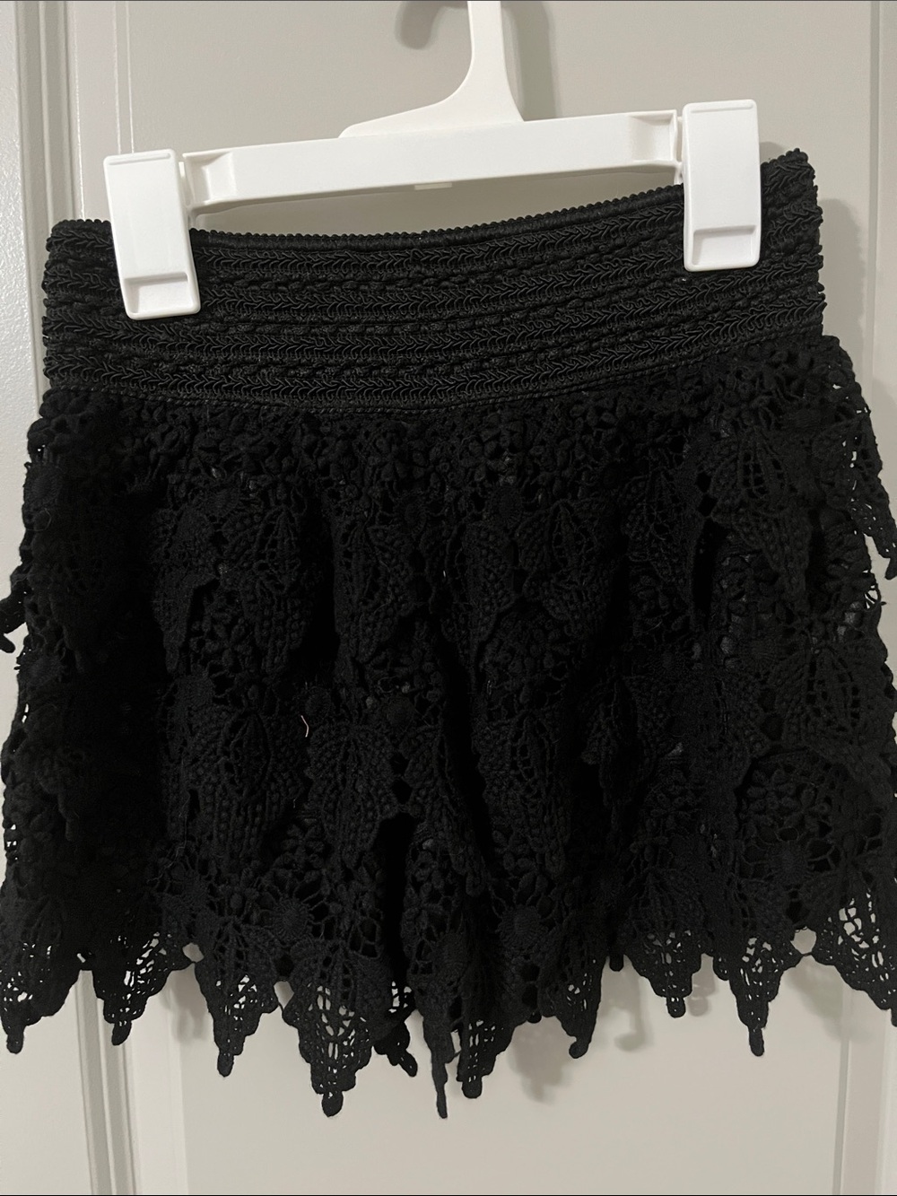 Black Crochet Lace Shorts